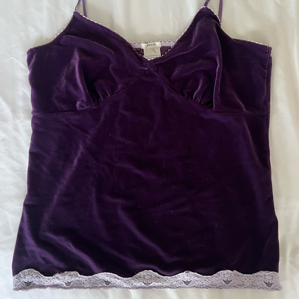 Vintage purple velvet cami